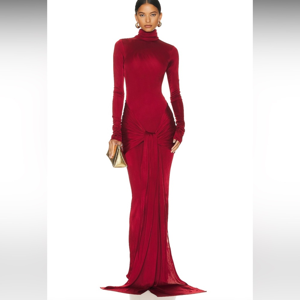Helsa Red Sarong Maxi Dress